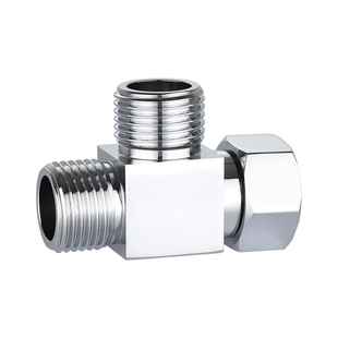 4分内外丝活接三通燃气管热水器铜配件活弯头水管接头304不锈钢