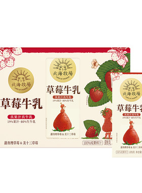 北海牧场牛奶果味奶草莓味
