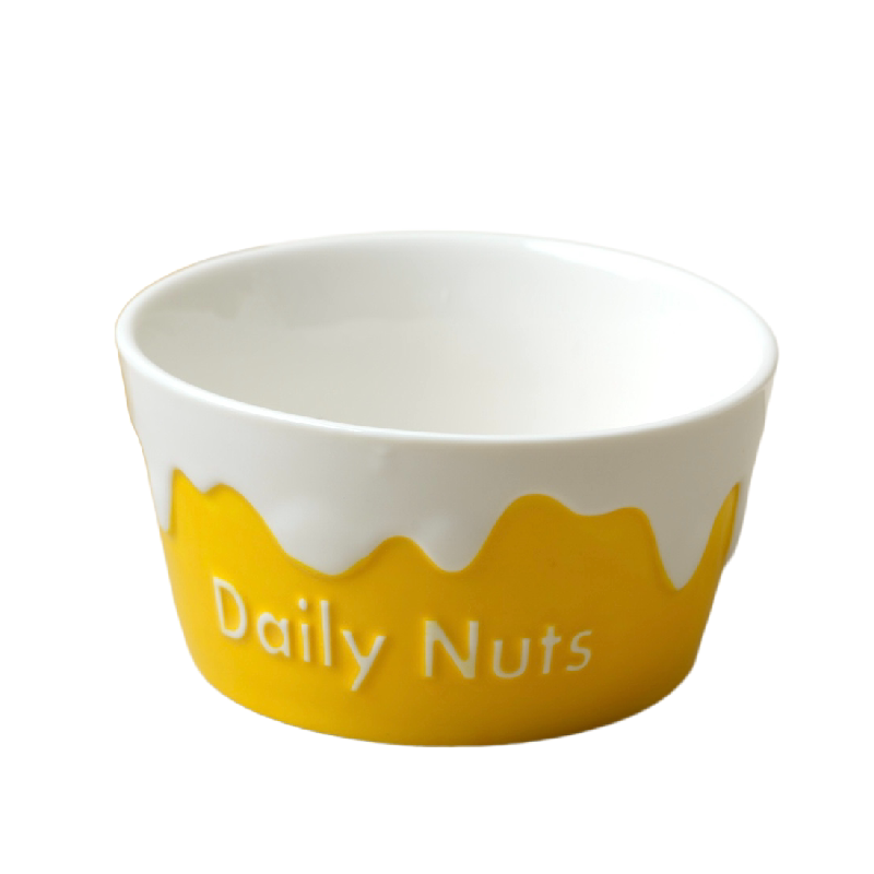 手作跳刀纹碗.粗陶青花陶瓷燕麦碗早餐甜品碗饭碗复古创意/出丹麦