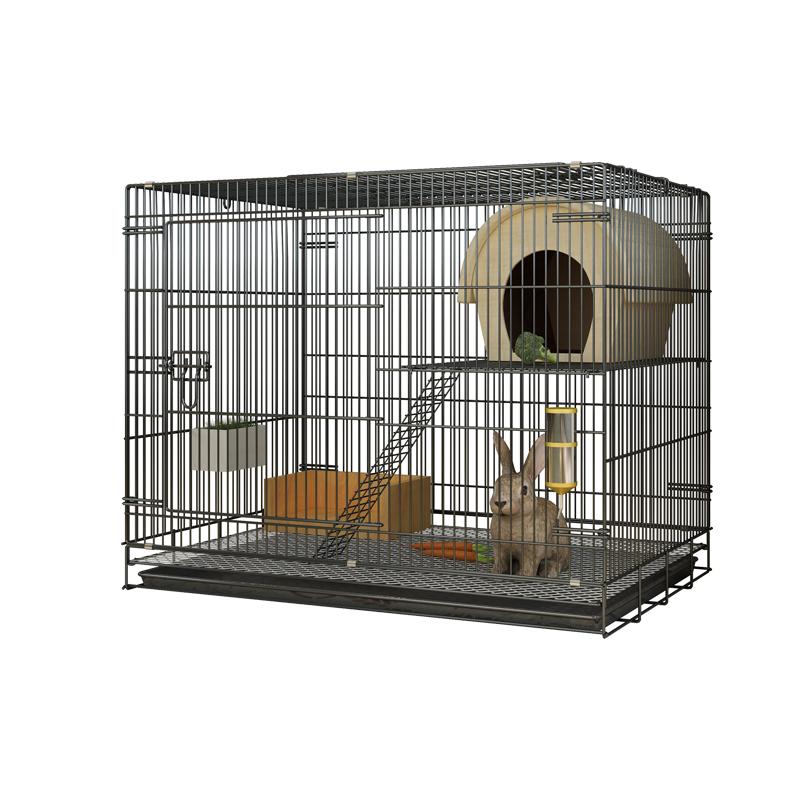 兔子笼子超大号家用室内可折叠双层空间带厕所自动清粪加密笼子