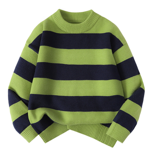 雅鹿男童毛衣薄款针织衫儿童内搭早春上衣2026新款男孩毛线衣春装