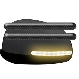 3M黑色反光防撞贴轮眉后视镜汽车门防撞条胶开门防刮蹭通用车门边