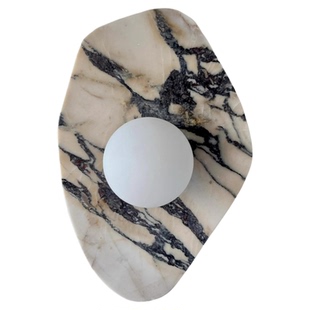 新款设计师条纹大理石壁灯客厅酒店卧室床头走廊过道宝格丽风壁灯