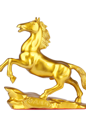 中式黄铜马到成功摆件风水招财家居装饰品工艺品客厅办公室生肖马