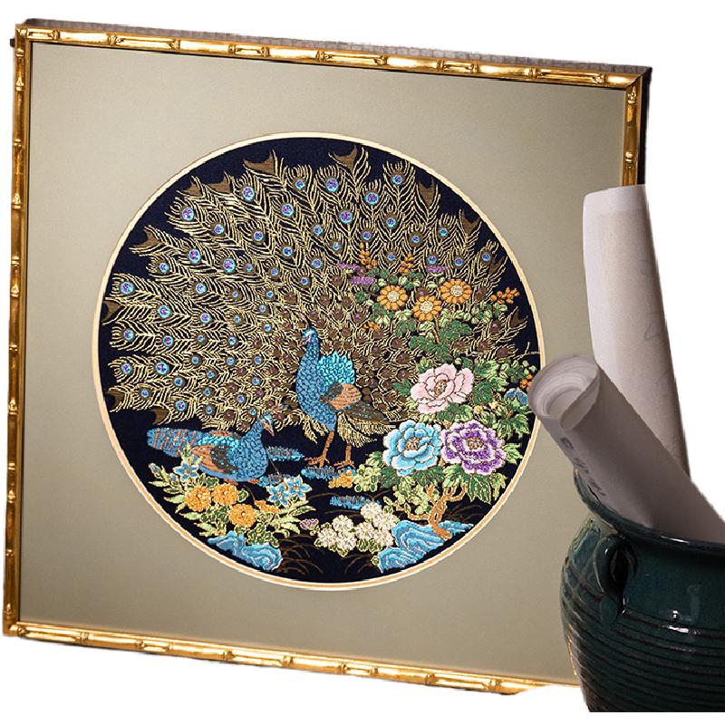 南京云锦研究所翎顶辉煌装饰画