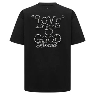 GOODBRAND 新款2025SS GOOD纯色珍珠logo轻奢时尚高级感短袖T恤
