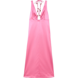 IT GANNI女装吊带挂脖连衣裙新品性感欧美后开叉露背长裙82108XL
