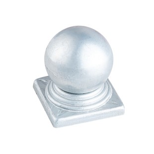 铁艺方管柱头 护栏圆管带底座球帽 护栏立柱球形盖帽铁艺栏杆装饰