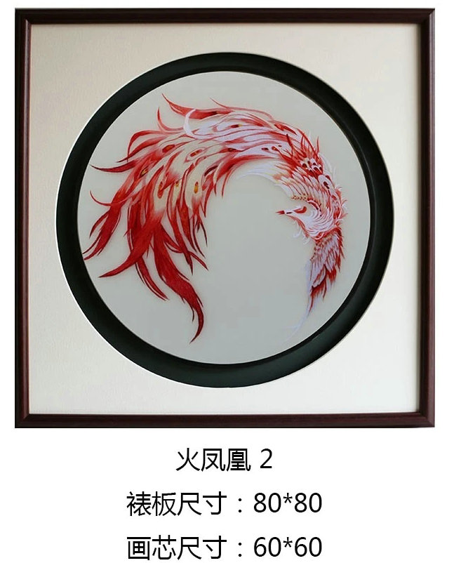 苏州刺绣机绣仿手工玄关走廊床头画带框成品透纱双框装饰画礼品图片