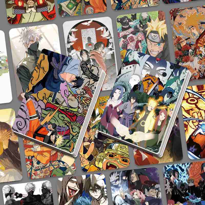 火影忍者高颜小卡佐助漩涡鸣人春野樱二次元LOMO卡周边亮面圆角55