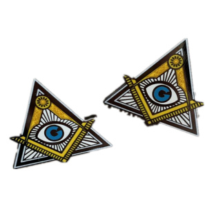 共济会Masonic胸针Illuminati光明会创意胸章兄弟会复古潮流配饰