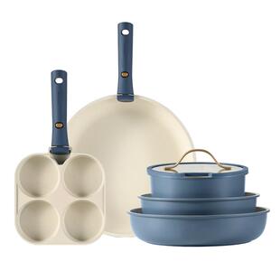 卡罗特不粘锅可拆卸手柄锅厨房平底锅炒锅三件套锅具套装全套家用