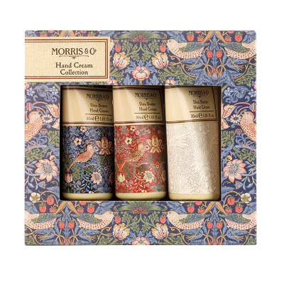 Morris&co护手霜海盐檀香雪松木淡茉莉鸢尾花三只30ml小礼盒套装