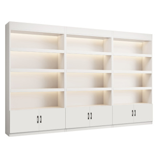 货架展示柜化妆品陈列柜超市便利店烟酒储物柜产品样品展柜置物架