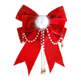 儿童新年发饰中国风大红色喜庆大蝴蝶结后压发夹女童宝宝过年头饰