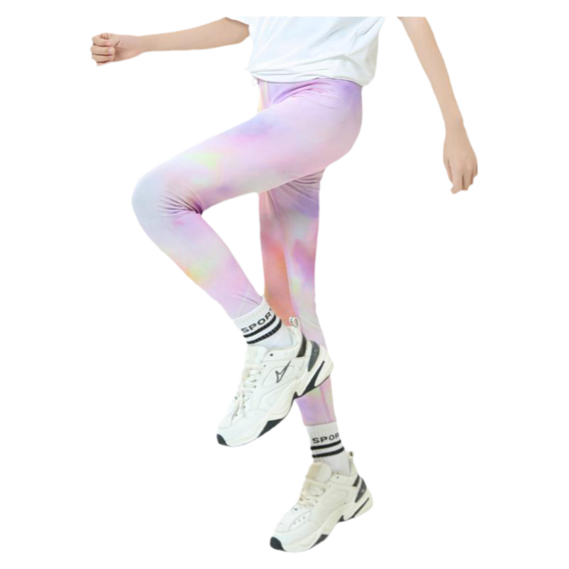 女童户外运动速干迷彩瑜伽裤