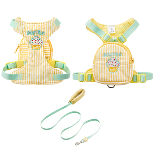 DogTalk狗狗牵引绳背心式遛狗绳不勒脖胸背带包牵狗绳泰迪小型犬