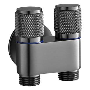 全铜一分二水角阀一进二出三通分水阀双出水三角阀双头双控双开关