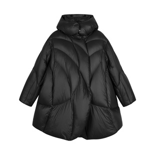 【90%白鸭绒】JNBY/江南布衣冬季泡芙羽绒服中长款连帽宽松外套女