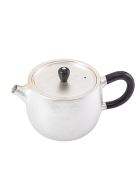 银壶999纯银泡茶壶家用手工麻纹