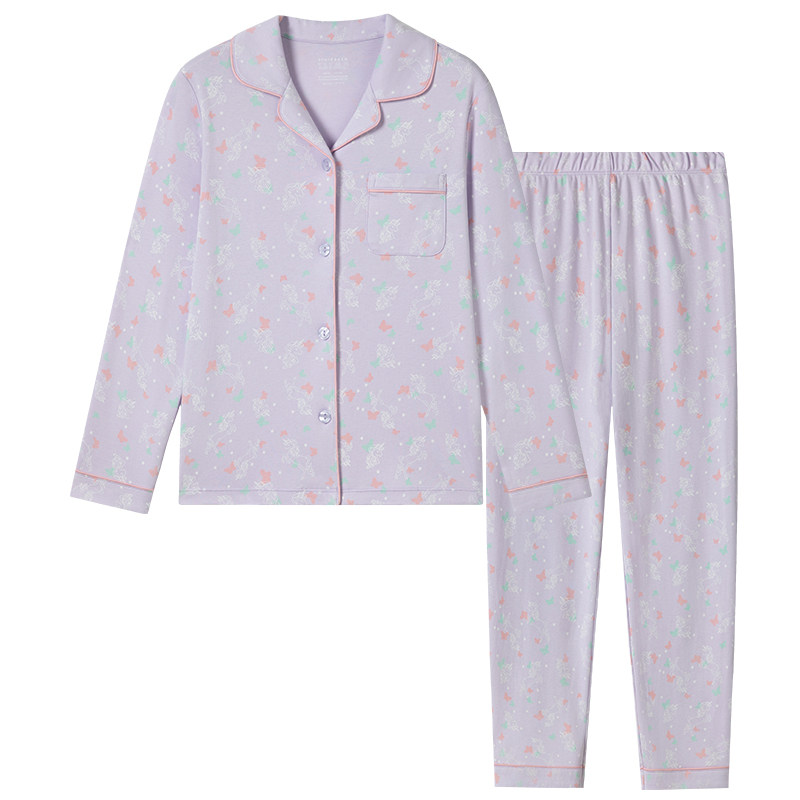 舒雅25新品女童棉莫代尔家居套装