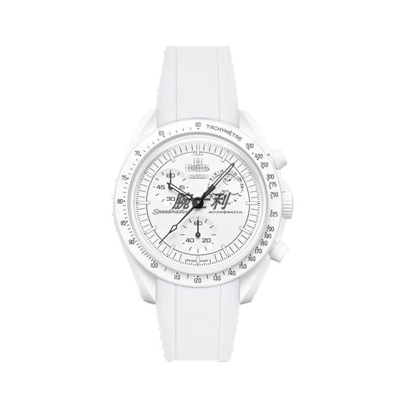 Moonswatch氟橡胶表带弧形安装