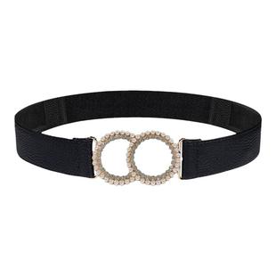 腰带女款2024新款装饰配连衣裙子衬衫黑色松紧真皮腰封高级感夏季