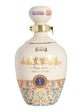 山庄皇家窖藏彩瓷彩6  38度450ml*4瓶整箱装  纯粮食浓香型白酒