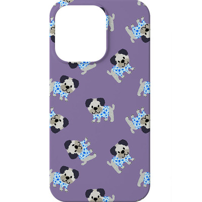 可爱卡通雪纳瑞苹果16菲林手机壳