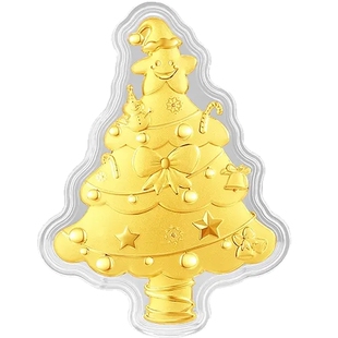 六桂福黄金金片新年树金卡金钞投资金摆件足金999妇女节礼物