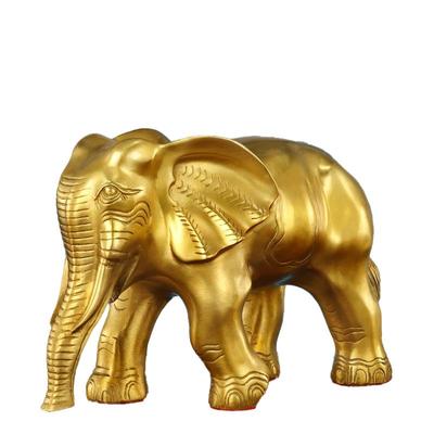纯黄铜大象家居客厅摆件