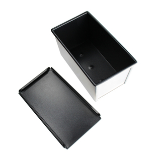 三能商用450g吐司模具烘焙工具烤箱家用面包不粘土司盒带盖SN2052