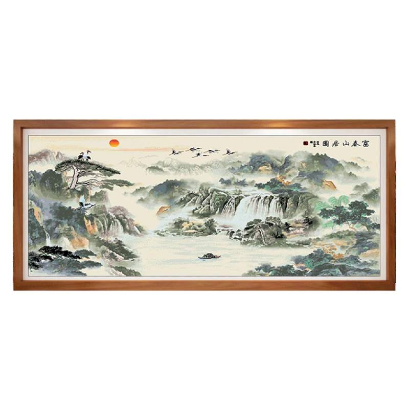 分好线富春山居图十字绣2026年新款线绣刺绣适合客厅自己绣高端