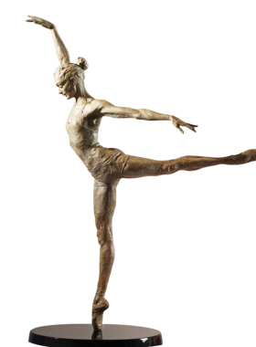 铸铜人物雕塑制作玻璃钢跳舞女孩雕像展馆美术馆艺术品落地摆件