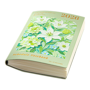 2026年日程本新款一日一页周计划工作日程本月工作计划表时间管理油画风笔记本每日一页记事本可定制logo