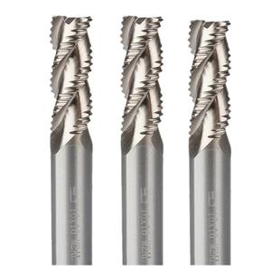 YJ白钢粗皮铣刀玉米波刃铣刀3刃加长高速钢粗皮刀粗齿铝用开粗刀