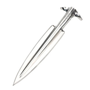 不锈钢猪矛全钢祖鲁锹白钢枪头长矛红缨枪矛头锯齿加厚户外野营