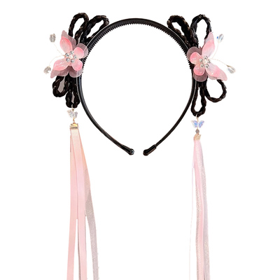 汉服头饰女儿童古风假发辫子