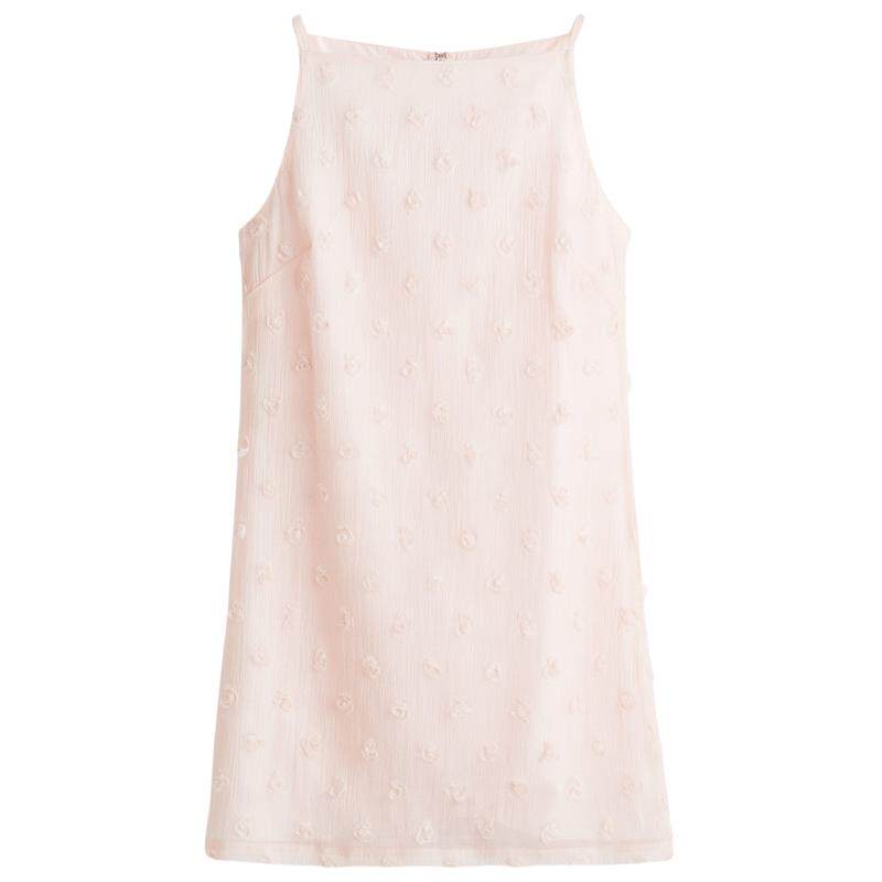 HM女装背心吊带连衣裙夏季通勤贴花迷你连身裙1298019