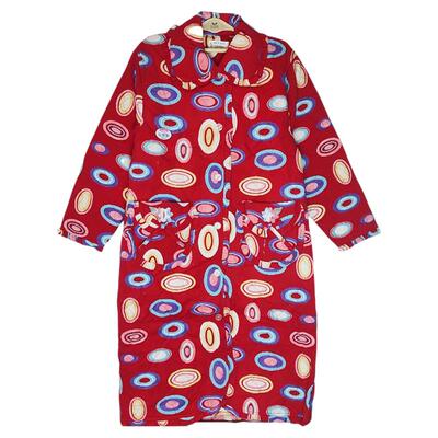 欣琦丝纯棉女士家居睡袍长117cm