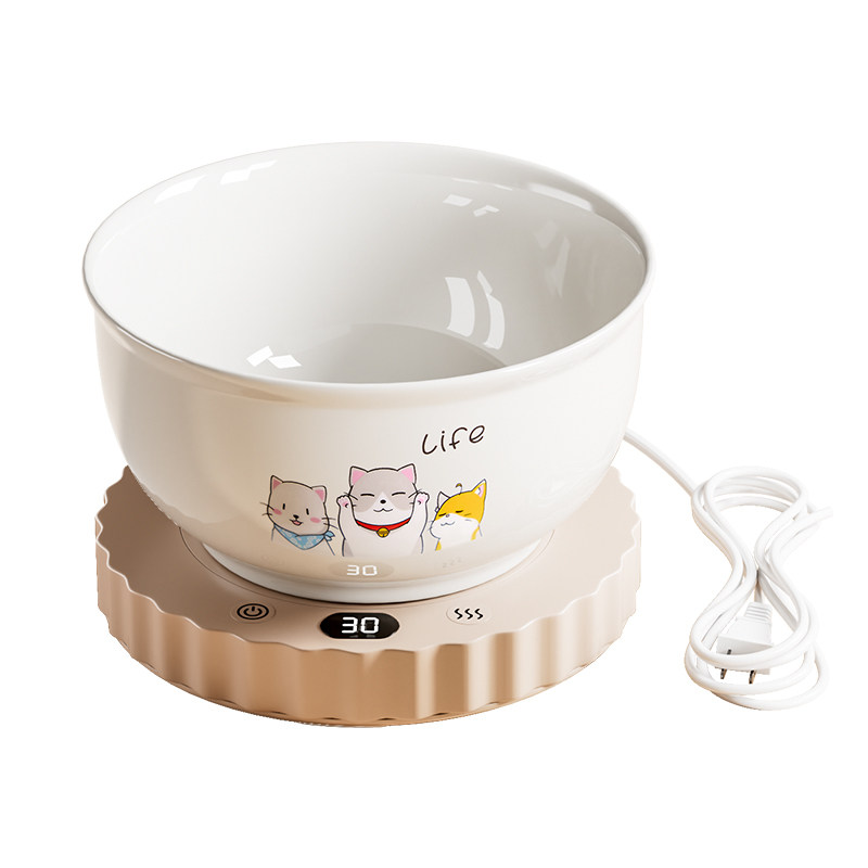 猫咪恒温饮水机宠物冬季喂食喂水酸奶机猫狗冬天喝水陶瓷加热水碗