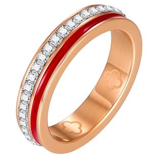 ZEGL小马作本命年戒指女小众设计玫瑰金素戒钛钢轻奢高级感尾戒