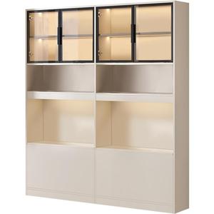 奶油风床边收纳柜卧室床头柜书柜夹缝窄储物柜背柜床尾置物柜F35