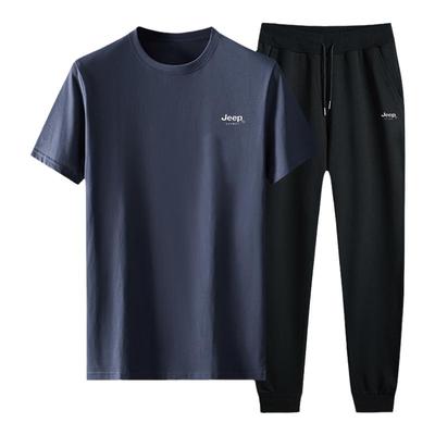 吉普JEEP中老年纯棉运动服套装男
