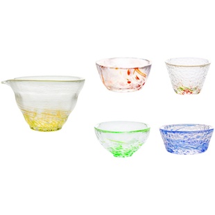 出口日本彩色玻璃杯锤纹小酒杯清酒杯子白酒一口杯蓝色果酒梅酒杯