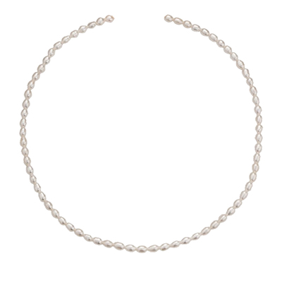 多点位强光天然米粒淡水珍珠项链