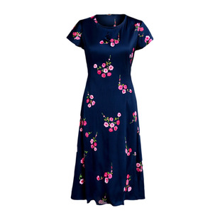 2025新款纯棉绸睡裙女夏季时尚宽松遮肚大码薄款人造棉连衣裙外穿