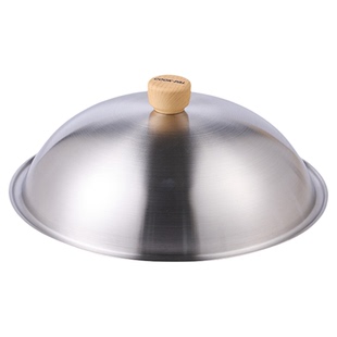 吉川日本进口COOK-PAL原装锅盖中华炒锅不锈钢木柄锅盖极铁锅锅盖