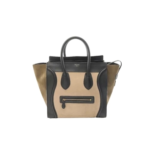 中古Celine赛琳女包B级9新Luggage Mini Shopper笑脸包手提包正品