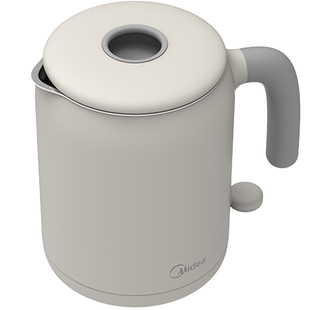 美的便携式烧水壶旅行双层防烫304不锈钢电热水壶小型迷你1单人用